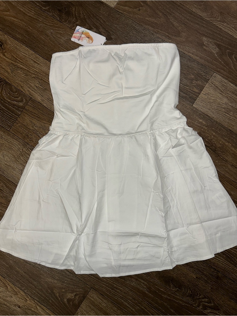 NWT PrettyGarden White Strapless Mini Dress